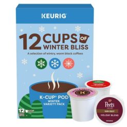Keurig K Cup Pods 12 Cups of Winter Bliss Variety Pack